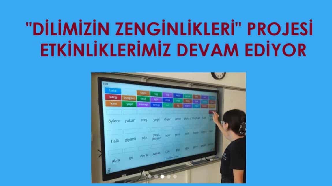 DİLİMİZİN ZENGİNLİKLERİ PROJE ETKİNLİKLERİ DEVAM EDİYOR